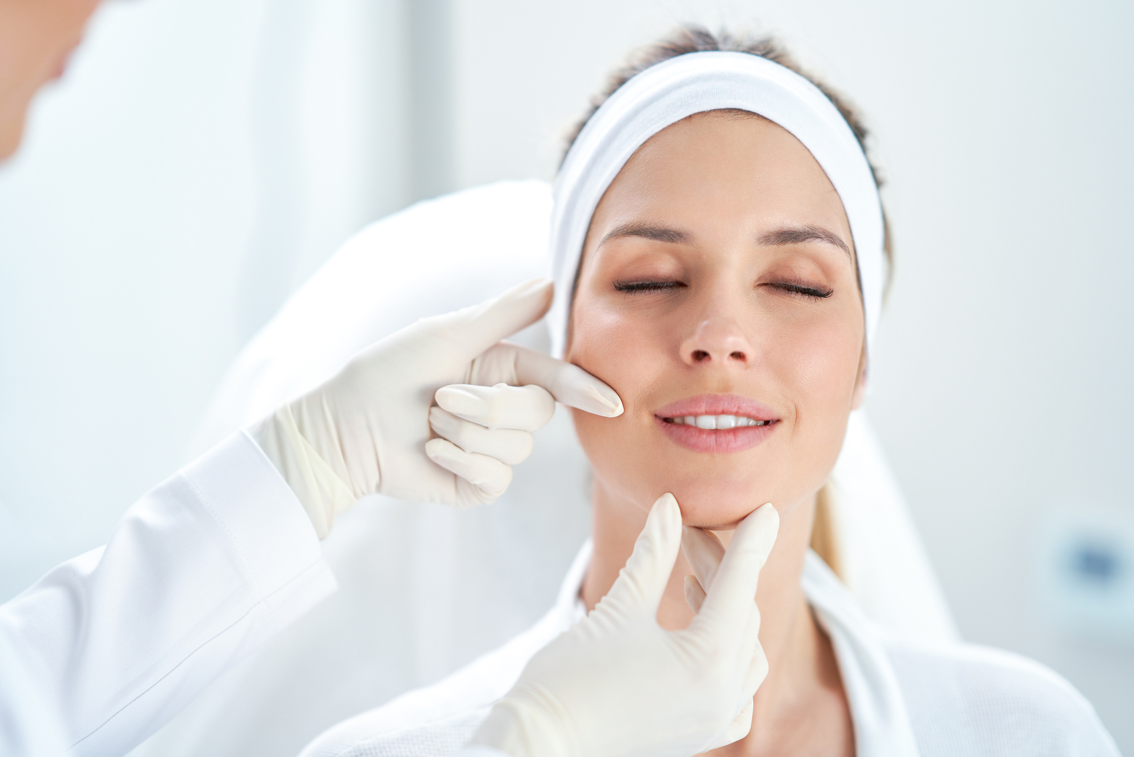 A Scene of Medical Cosmetology Treatments Botox Injection.